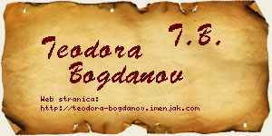 Teodora Bogdanov vizit kartica